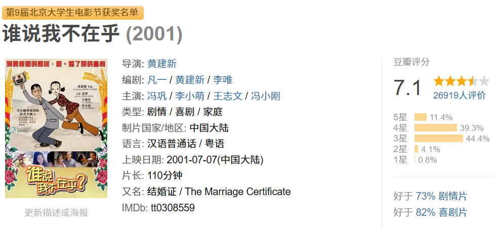 谁说我不在乎（2001）